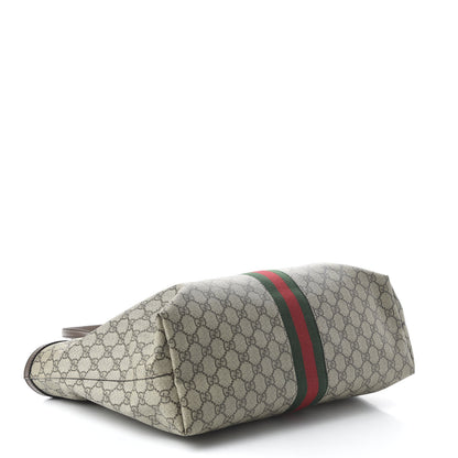 Gucci GG Supreme Monogram Medium Ophidia Shopping Tote Brown 4 of 10