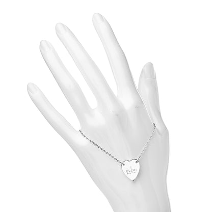 Gucci Sterling Silver Trademark Heart Bracelet 2 of 6