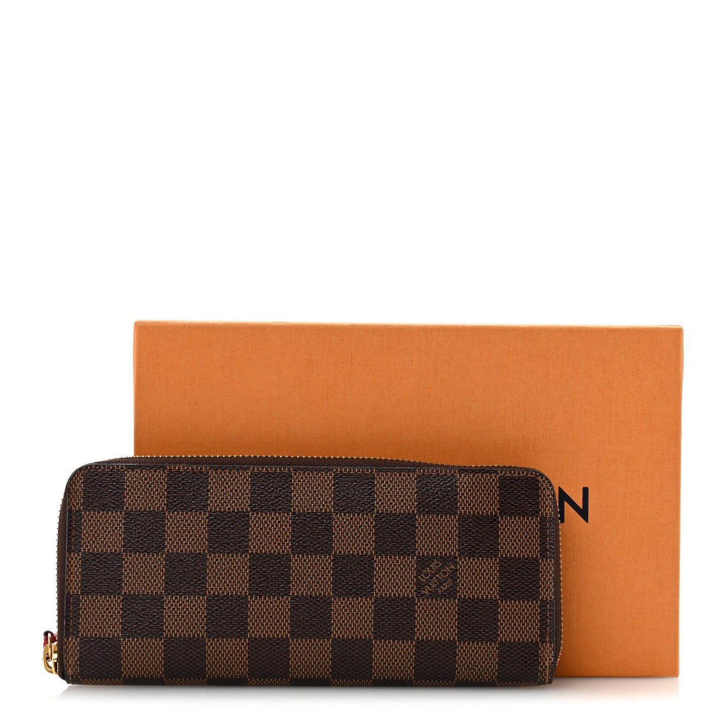 Damier Ebene Clemence Wallet Cherry