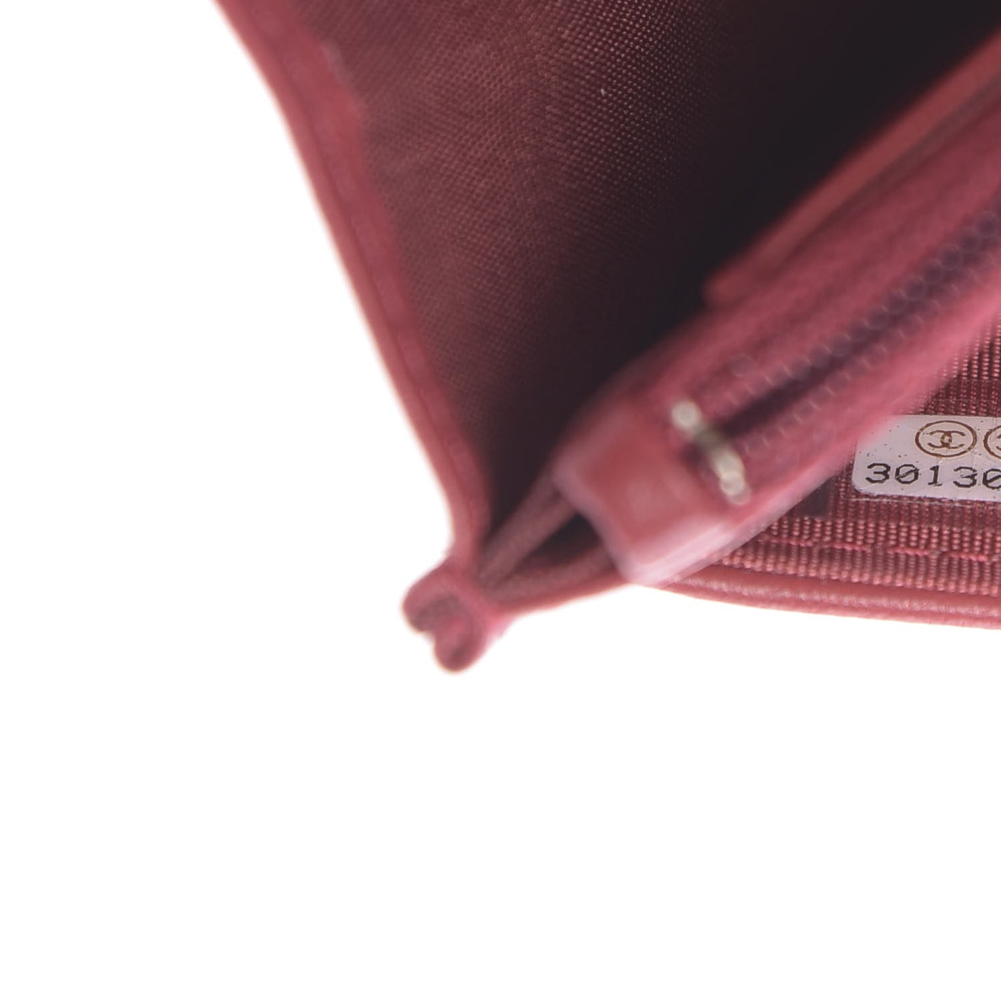 Goatskin Quilted 19 Wallet On Chain WOC Red