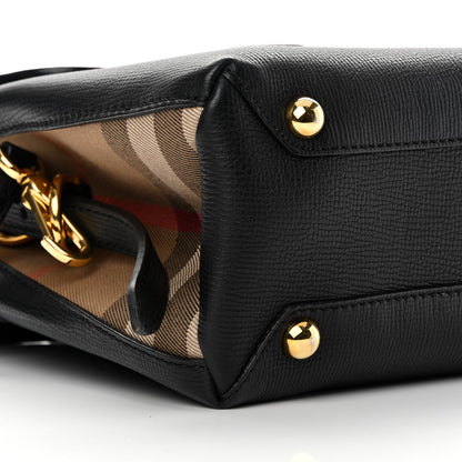 Burberry Derby Calfskin House Check Small Camberley Black 10 of 12