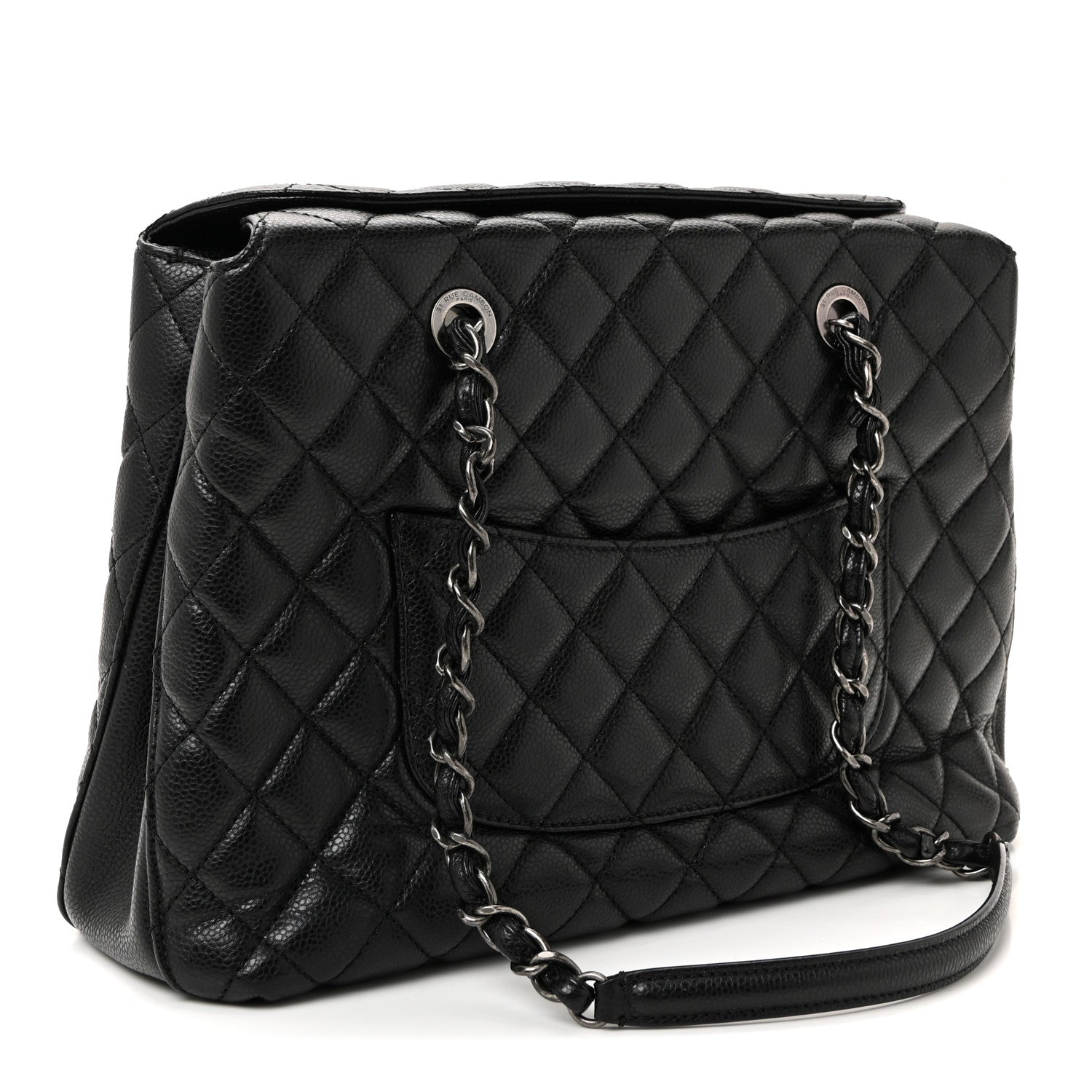 Chanel Caviar Quilted Small City Shopping Tote Black 3 of 10