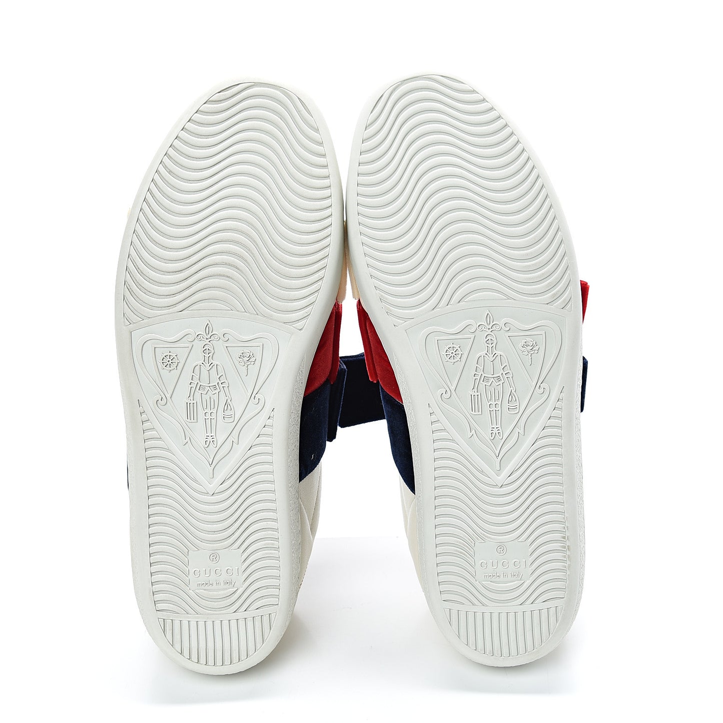 Calfskin Velvet Womens Bow Ace Sneakers 37.5 White