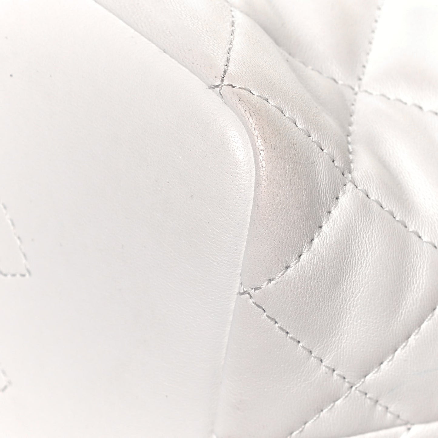 Lambskin Quilted Small Perfect Meeting Hobo White