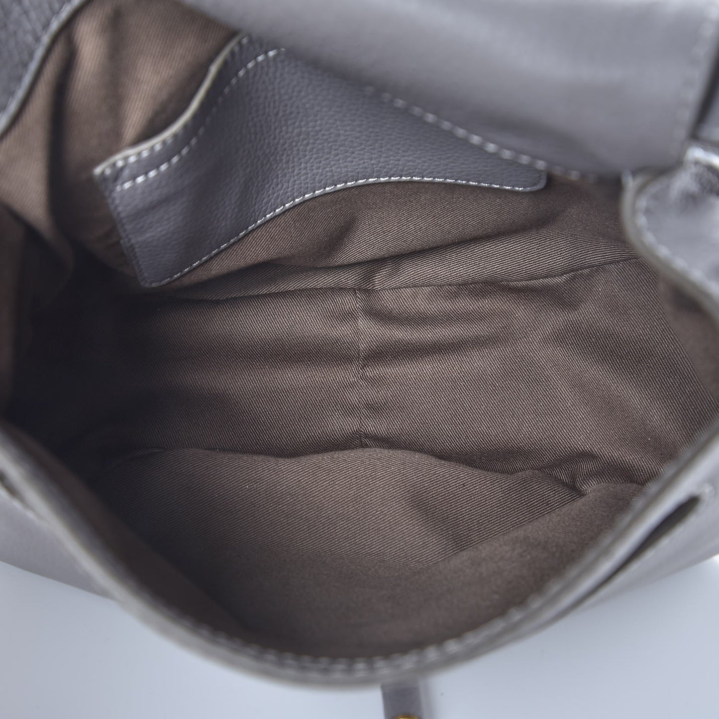 Calfskin Medium Marcie Round Crossbody Bag Cashmere Grey