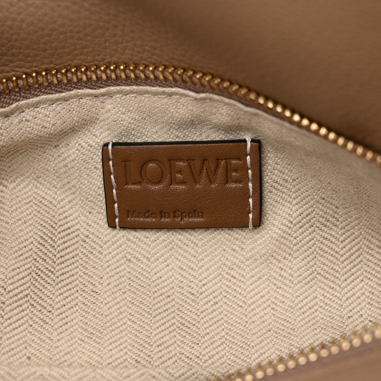 Grained Calfskin Small Puzzle Bag Sand Mink