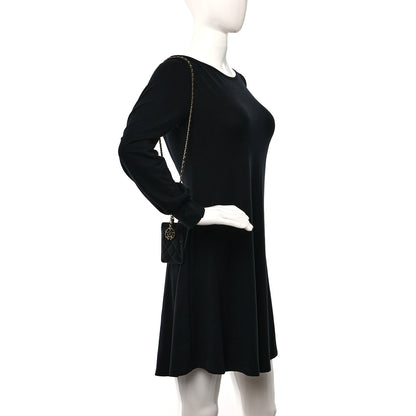 Chanel Lambskin Quilted Card Holder On Chain Black 2 of 8