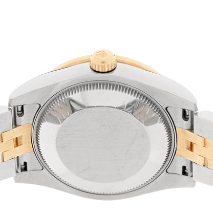Rolex Stainless Steel 18K Yellow Gold Diamond Bezel 31mm Oyster Perpetual Datejust Watch Silver Jubilee 178383 4 of 5