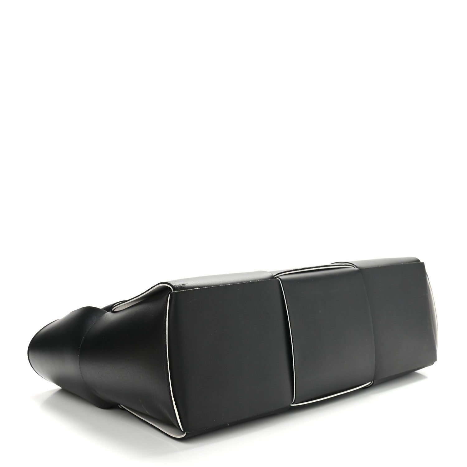 Bottega Veneta Nappa Maxi Intrecciato Arco Tote Black White 5 of 15
