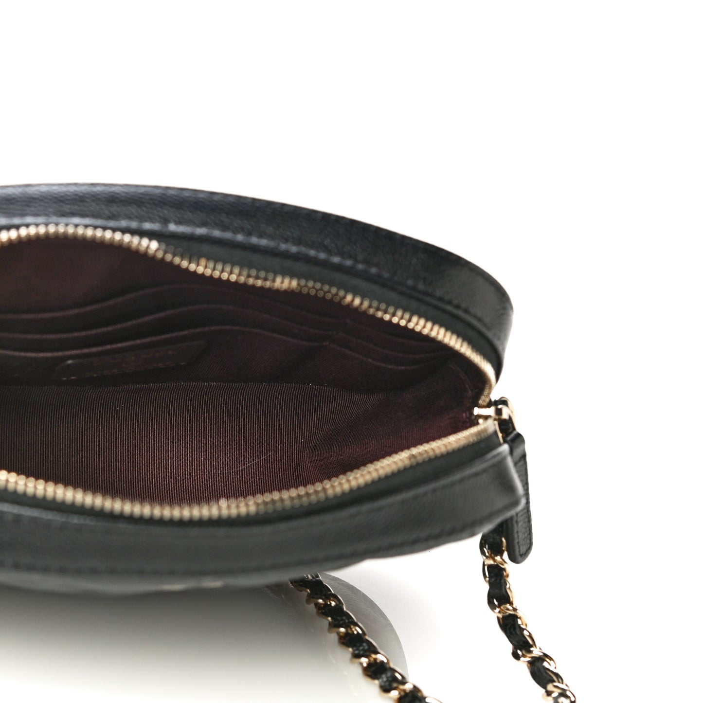 Caviar Quilted Vanity With Chain Black