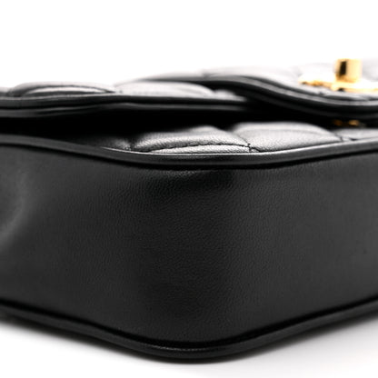 Chanel Lambskin Quilted Tab Mini Flap Black 9 of 11