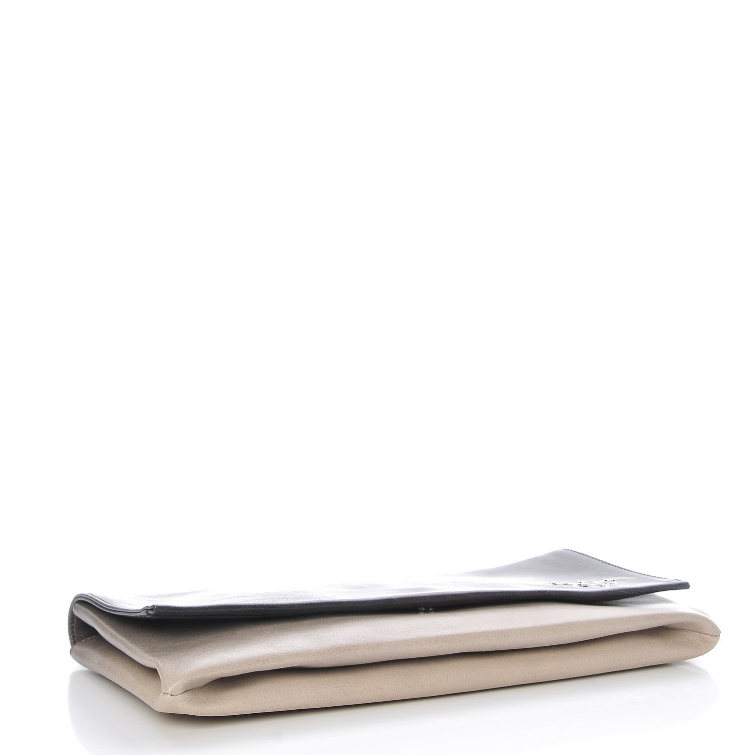 Prada Glace Calf Fold Over Clutch Ombre Ardesia Talco 4 of 7