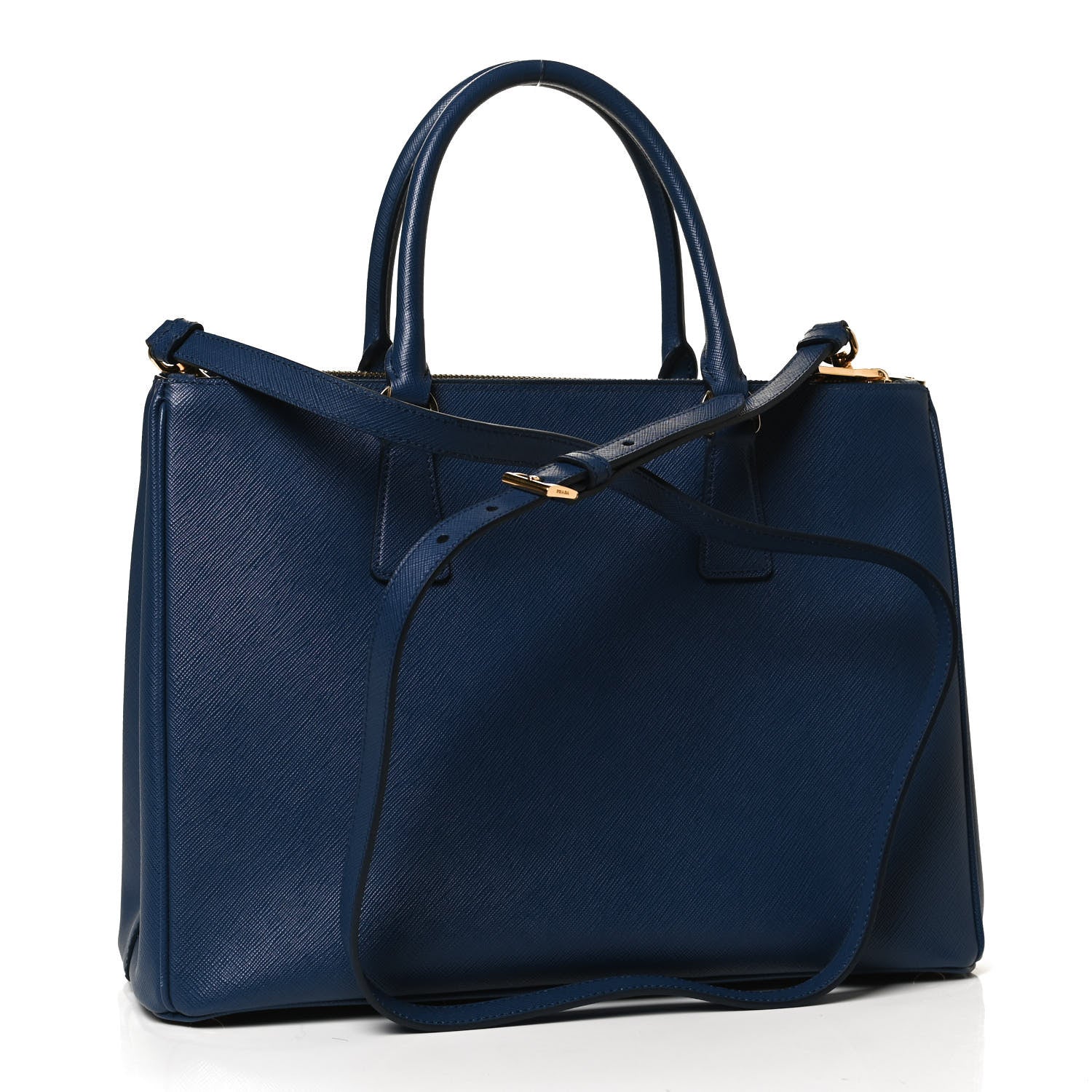 Prada Saffiano Galleria Double Zip Tote Bleuette 3 of 10