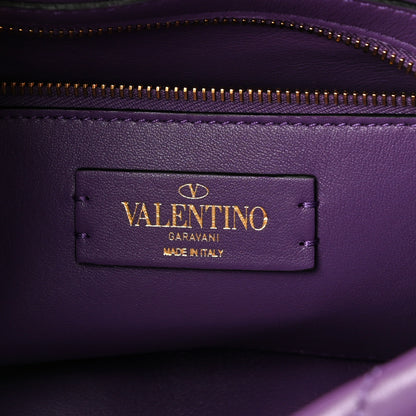 Valentino Garavani Nappa Large Roman Stud Shoulder Bag Indian Violet 5 of 8