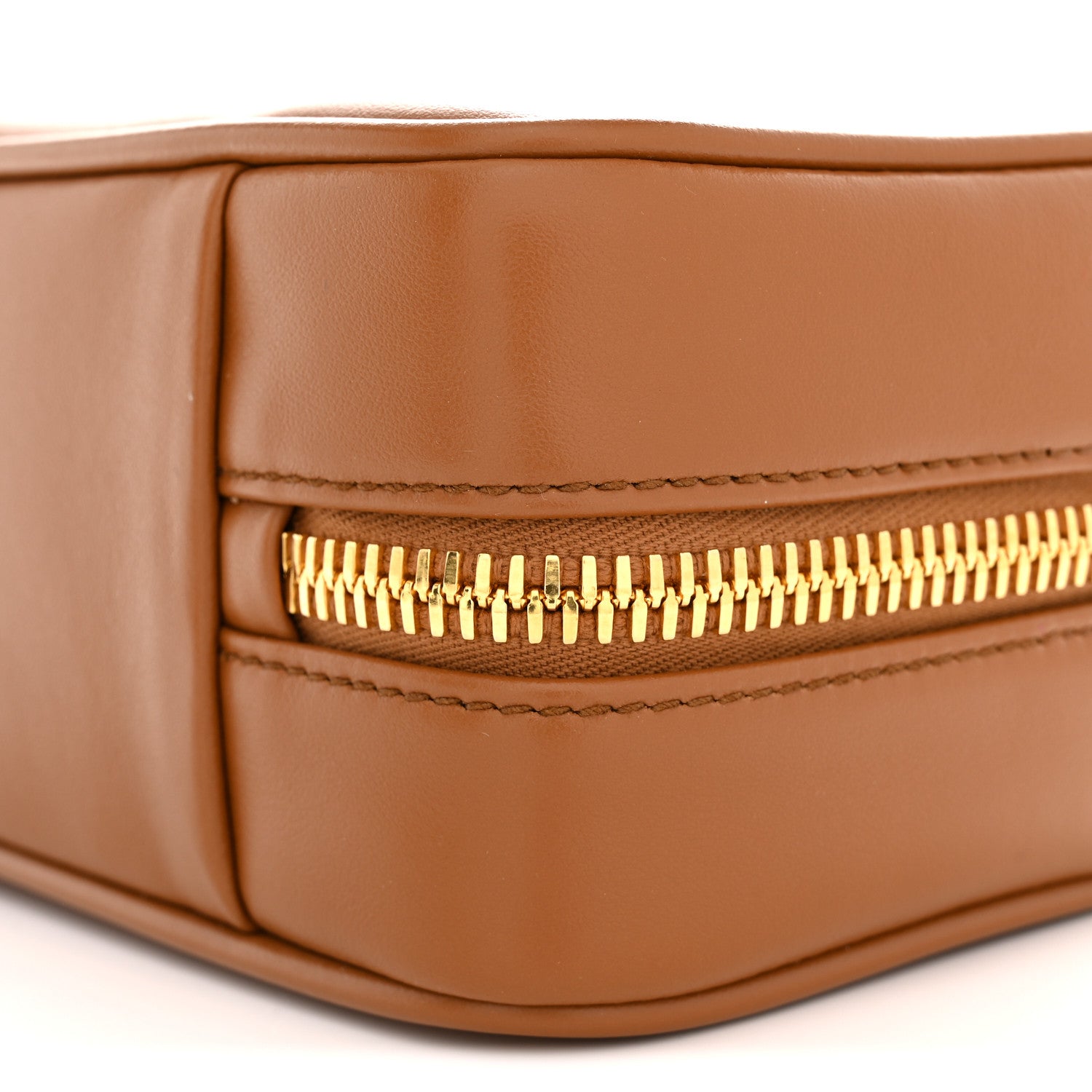 Miu Miu Calfskin Softy Small Beau Contrast Top Handle Bag Cognac 9 of 10