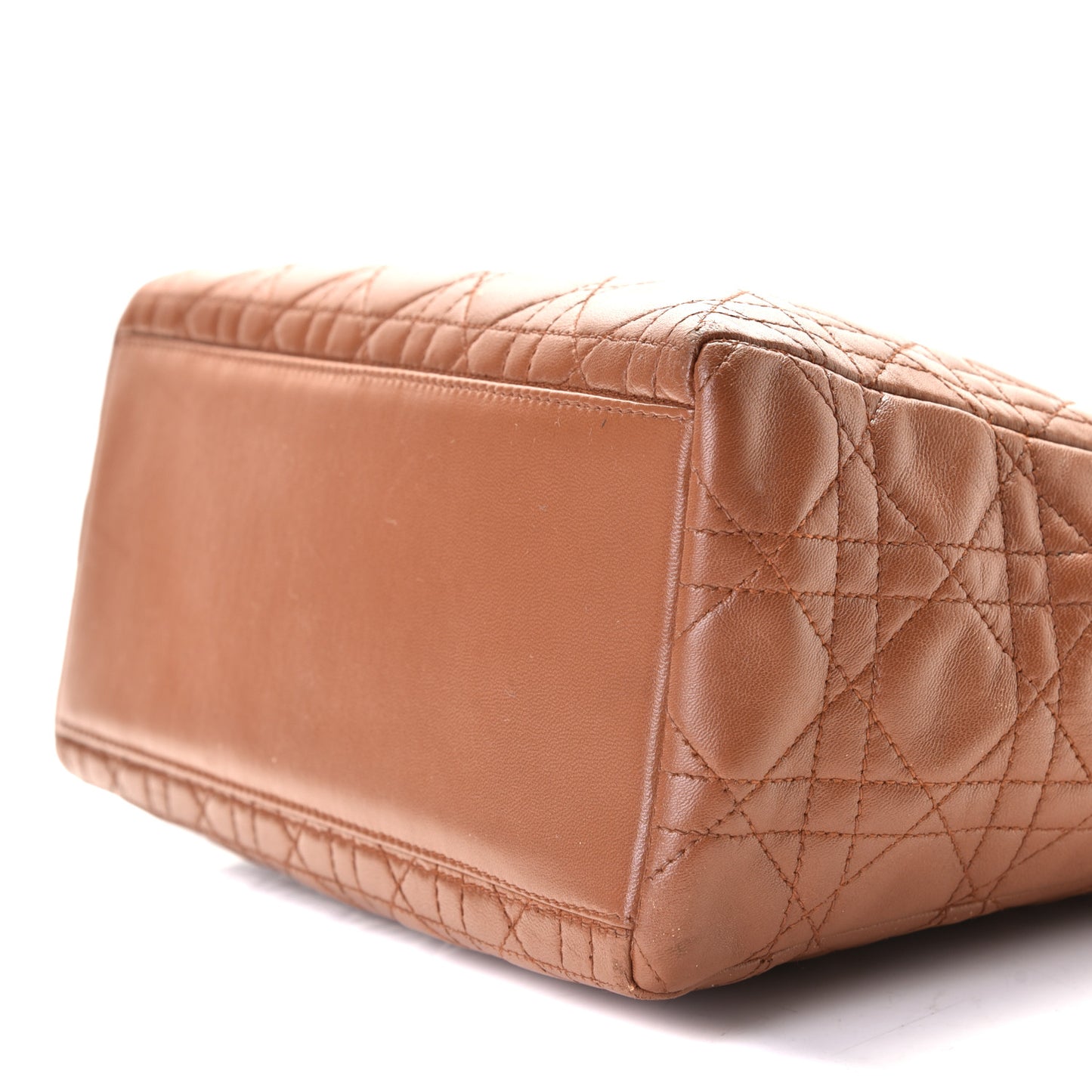 Lambskin Cannage Medium Lady Dior Tan