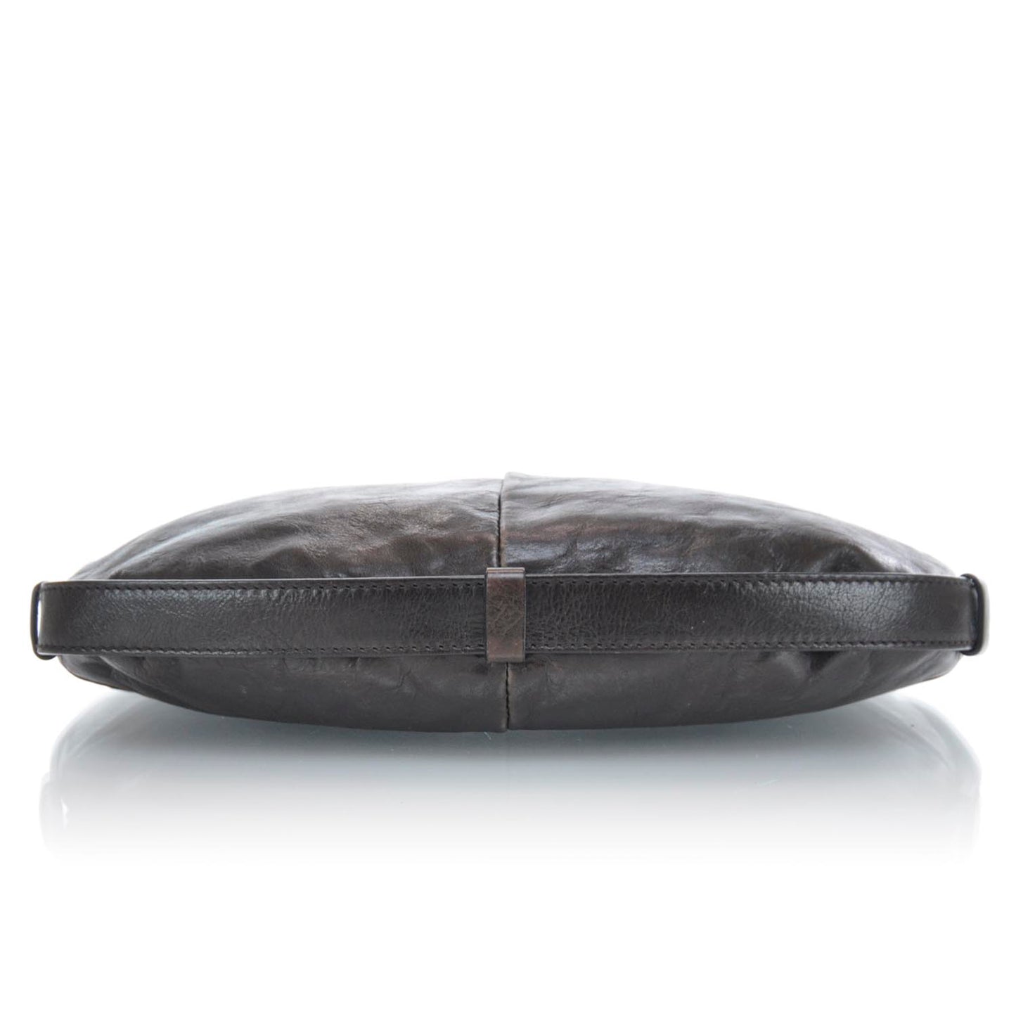 Leather Mombasa Horn Bag Dark Brown