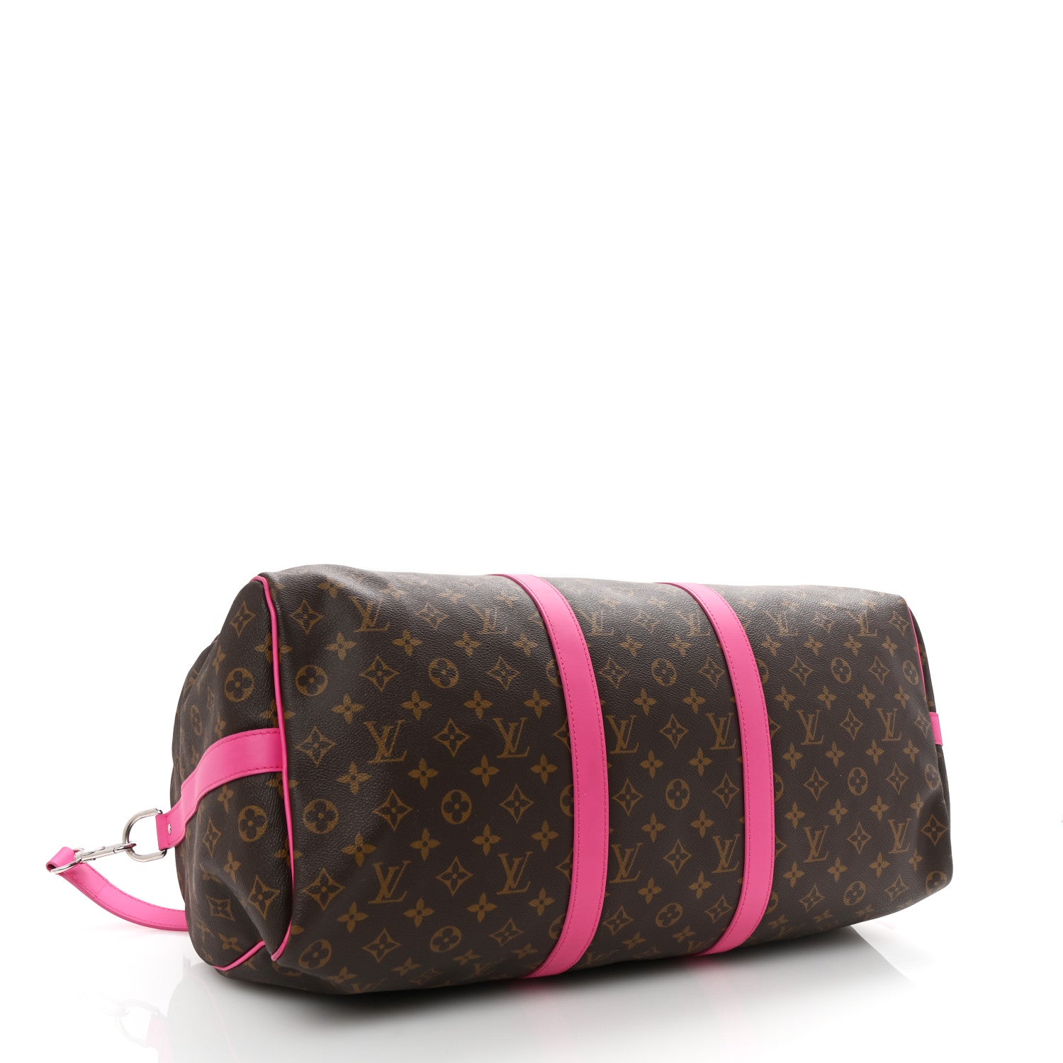 Louis Vuitton Monogram Macassar Keepall Bandouliere 50 Fuchsia 3 of 8
