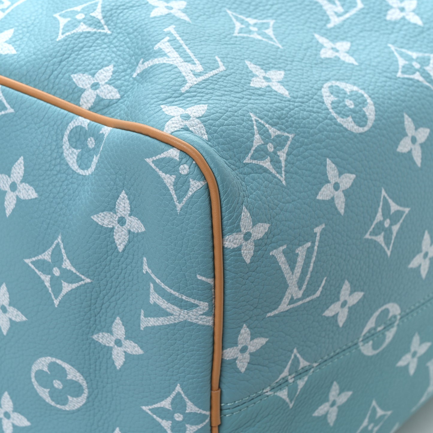 Calfskin Monogram Speedy P9 Bandouliere 40 Turquoise