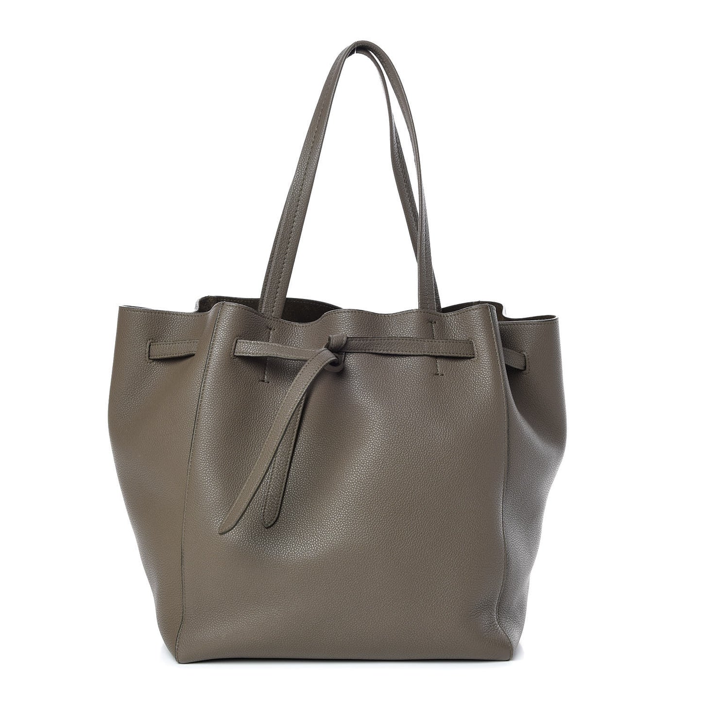 Soft Grained Calfskin Medium Belt Cabas Phantom Taupe