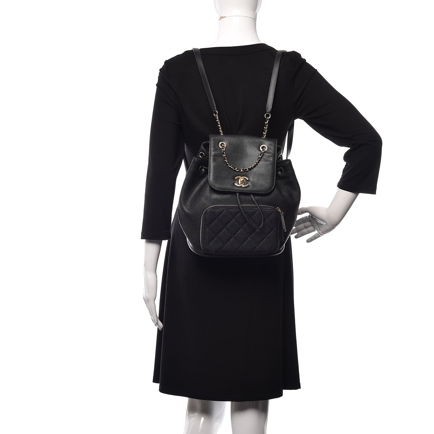 Chanel Caviar Quilted Business Affinity Backpack Black 2 of 14