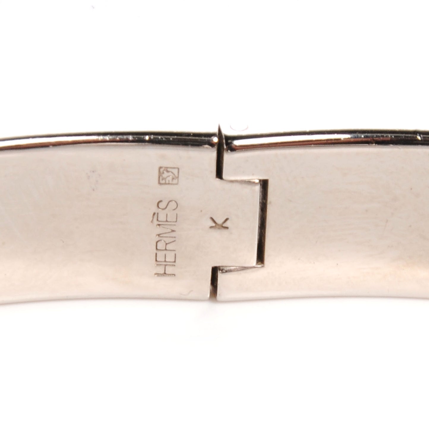 Enamel Narrow Clic Clac H Bracelet PM White