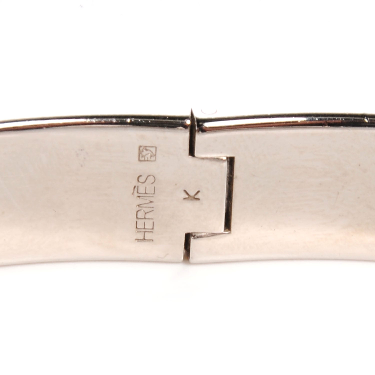 Hermes Enamel Narrow Clic Clac H Bracelet PM White 5 of 5