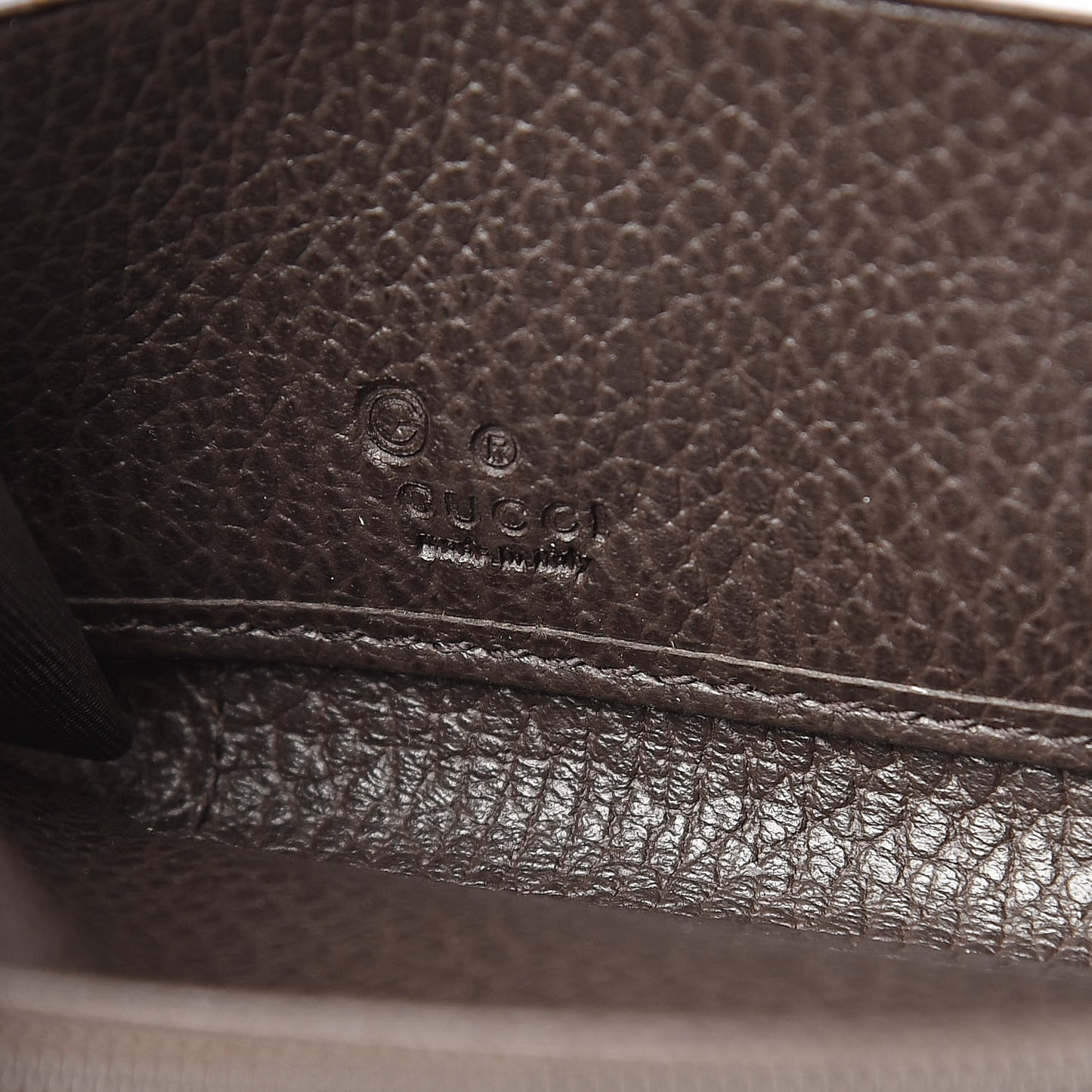 Dollar Calfskin GG Zip Around Wallet Brown