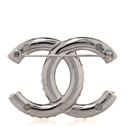 Chanel Metal CC Heart Brooch Gold Silver 3 of 4