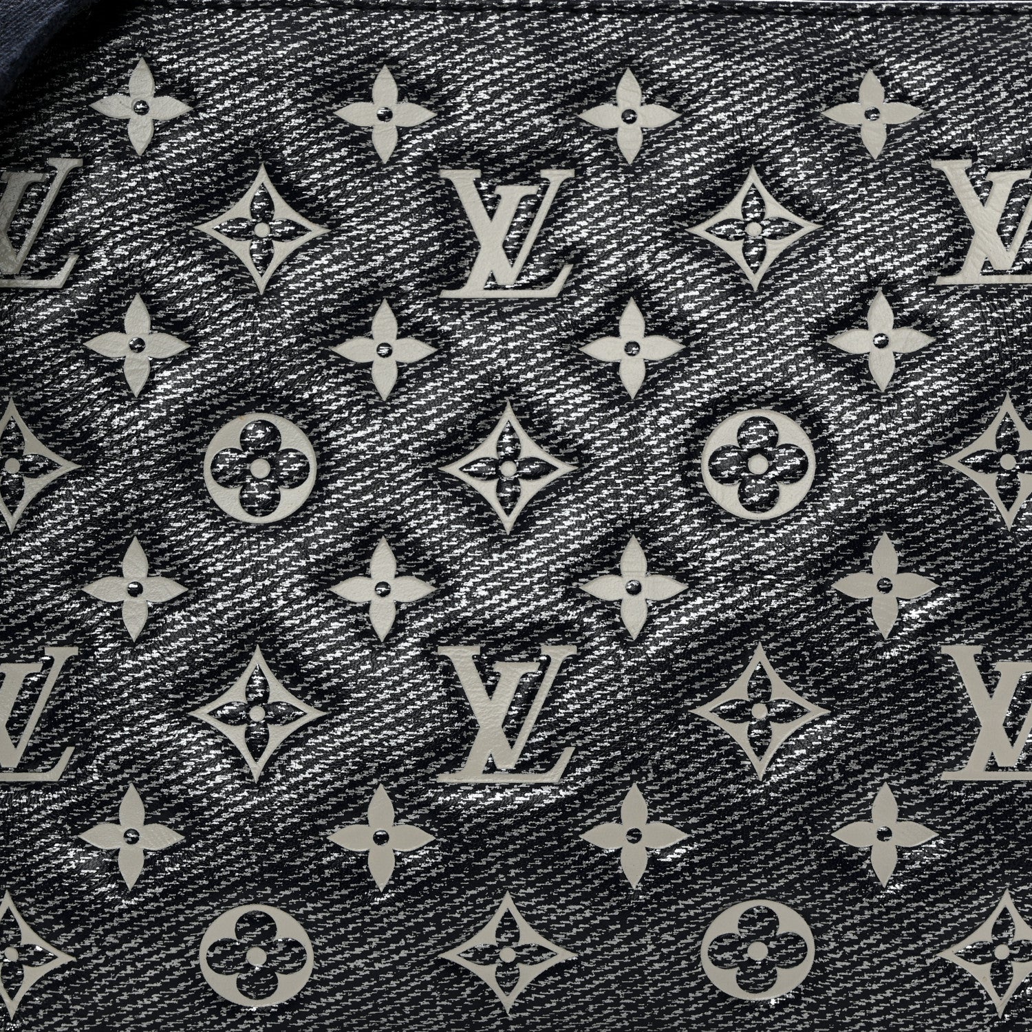 Louis Vuitton Lambskin Printed Monoglam Coussin PM Blue 7 of 9