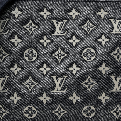 Louis Vuitton Lambskin Printed Monoglam Coussin PM Blue 7 of 9