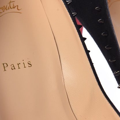 Christian Louboutin Veau Velours Anjalina 85 Pumps 40.5 Black Gun 9 of 14