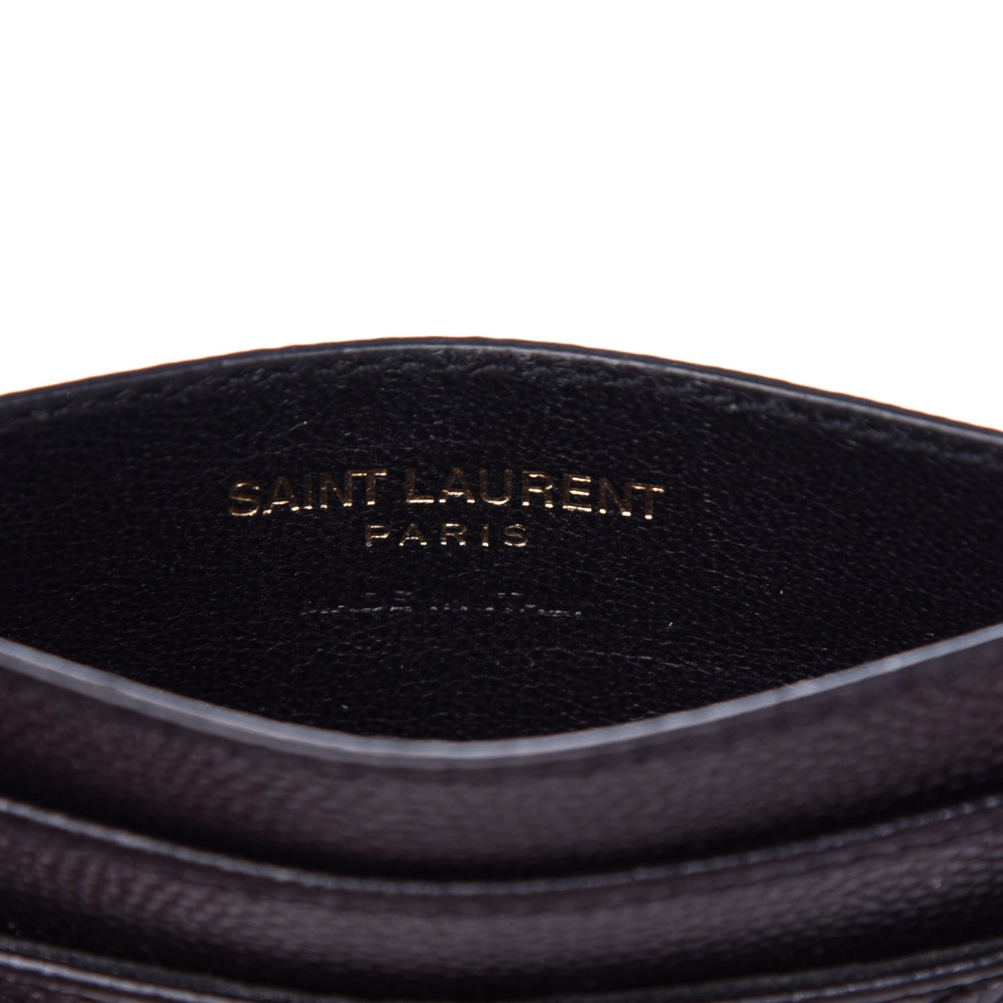 Grain De Poudre Matelasse Chevron Monogram Credit Card Case Black