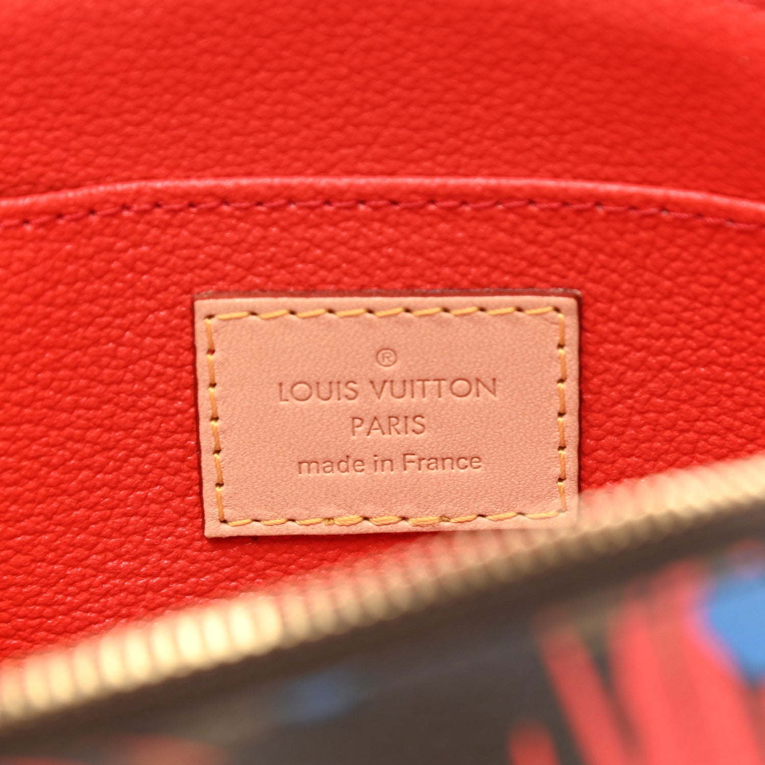 Louis Vuitton Monogram Jungle Dots Cosmetic Pouch Coquelicot Denim 6 of 6