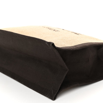 Saint Laurent Linen Calfskin Rive Gauche Tote Natural 10 of 11