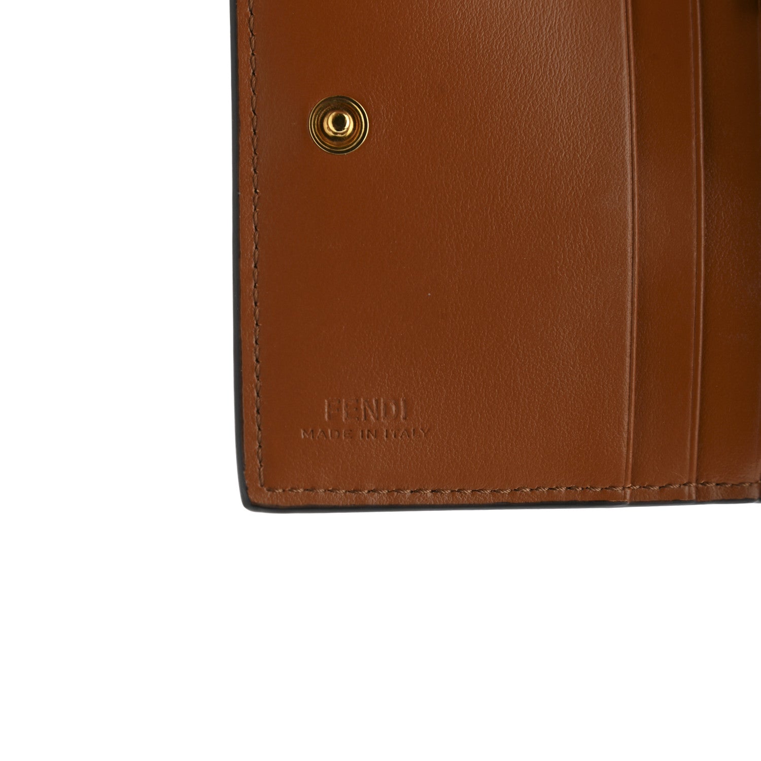 Fendi Vitello King Tamponato Logo Embossed Wallet Cuoio 6 of 8