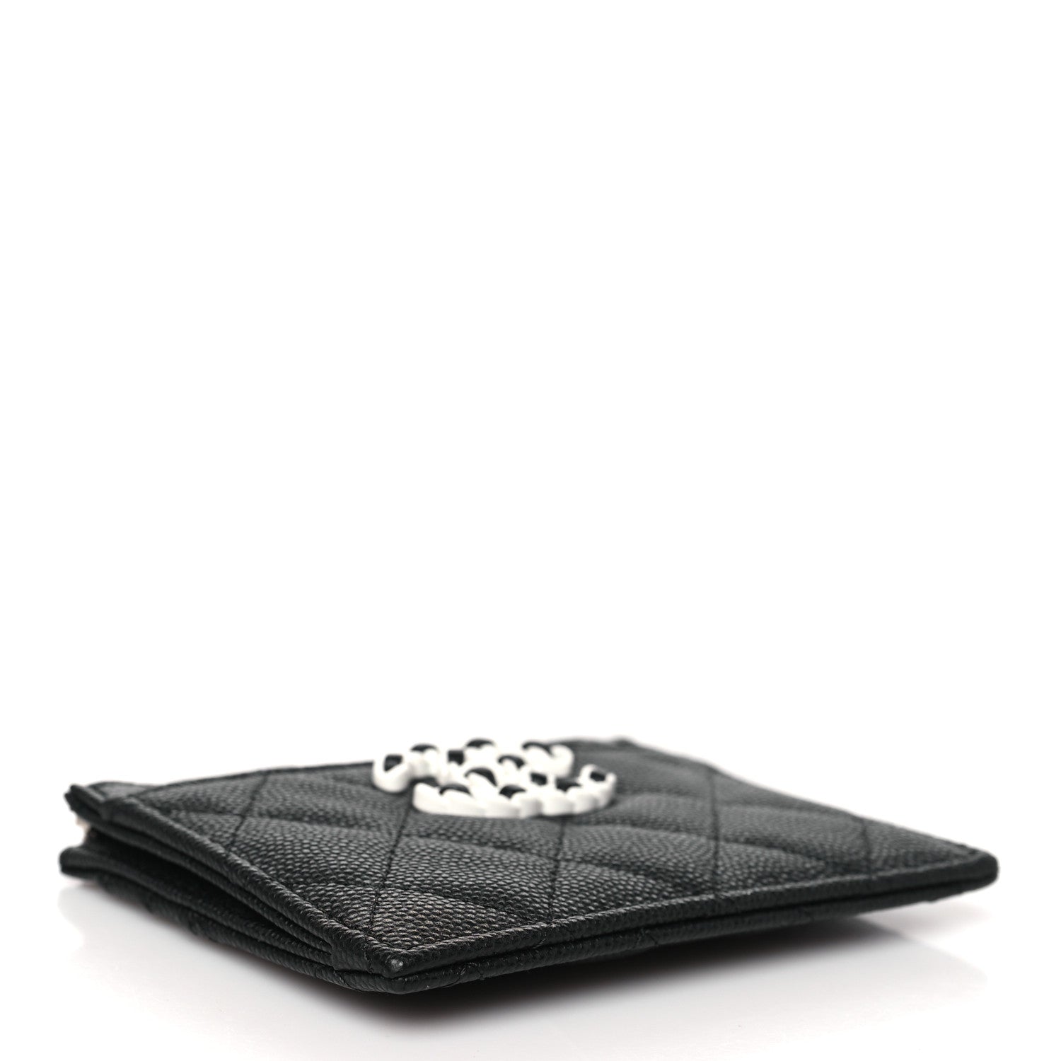 Chanel Caviar Quilted Chanel 19 Zip Card Holder Black 4 of 9
