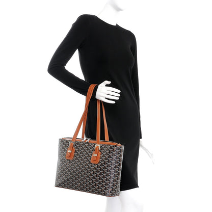 Goyard Goyardine Sac Marie Galante MM Black Gold 2 of 7