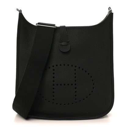 Hermes Taurillon Clemence Evelyne III PM Black 1 of 11