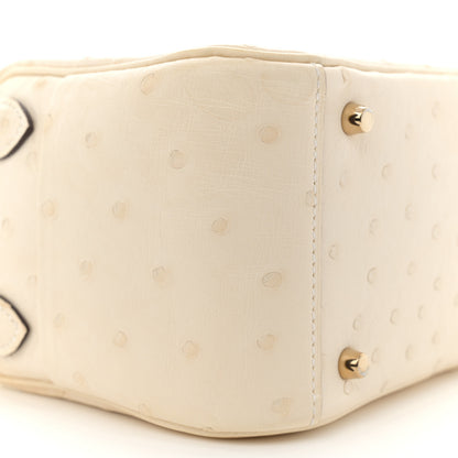 Hermes Ostrich Mini Lindy 20 Nata 9 of 14