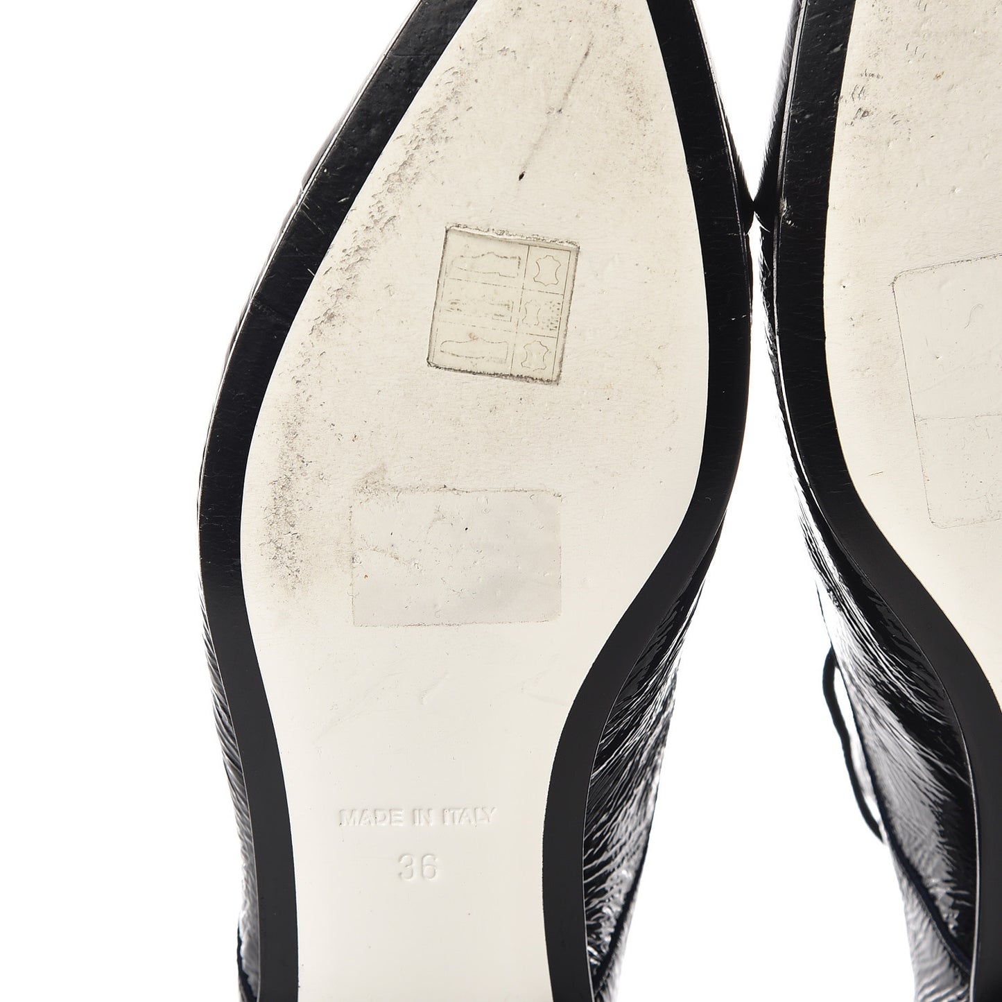 Patent Goatskin CC Lace Up Oxfords 36 Dark Navy