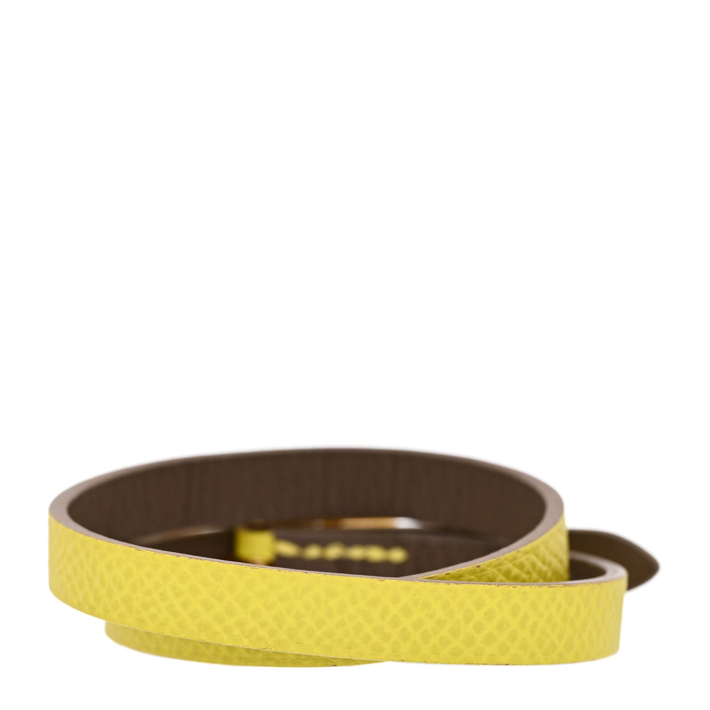 Epsom Swift Behapi Double Tour Bracelet XS Lime Etoupe
