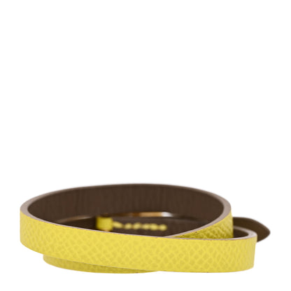 Hermes Epsom Swift Behapi Double Tour Bracelet XS Lime Etoupe 3 of 6