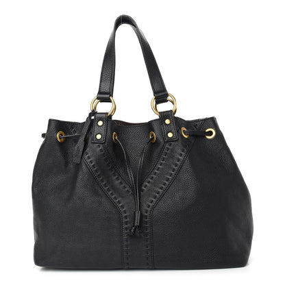 Saint Laurent Calfskin Reversible Double Sac Y Tote Black Brown 1 of 11