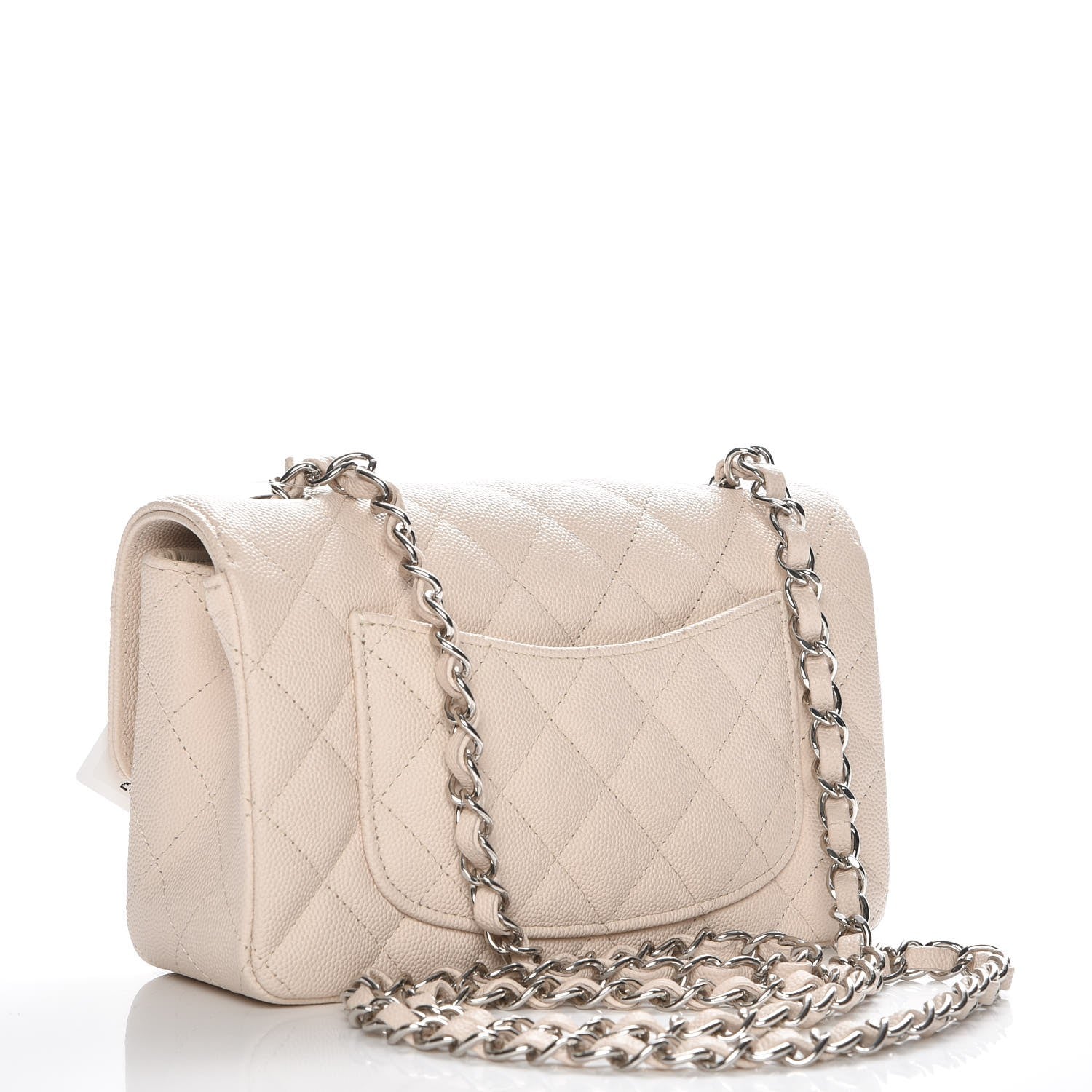 Chanel Caviar Quilted Mini Rectangular Flap Light Beige 3 of 7