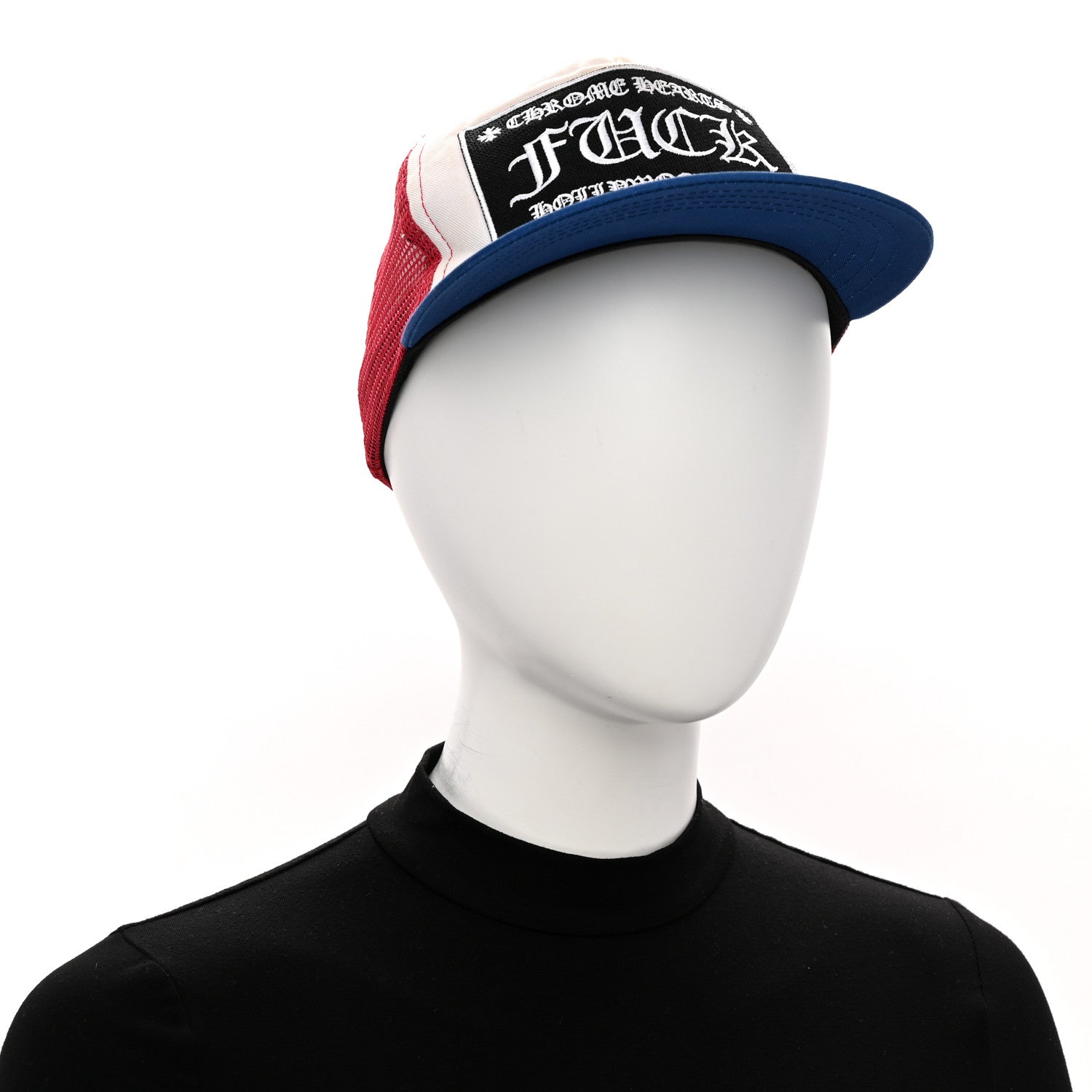 Chrome Hearts Cotton Mesh Trucker Hat Red White Blue 3 of 16