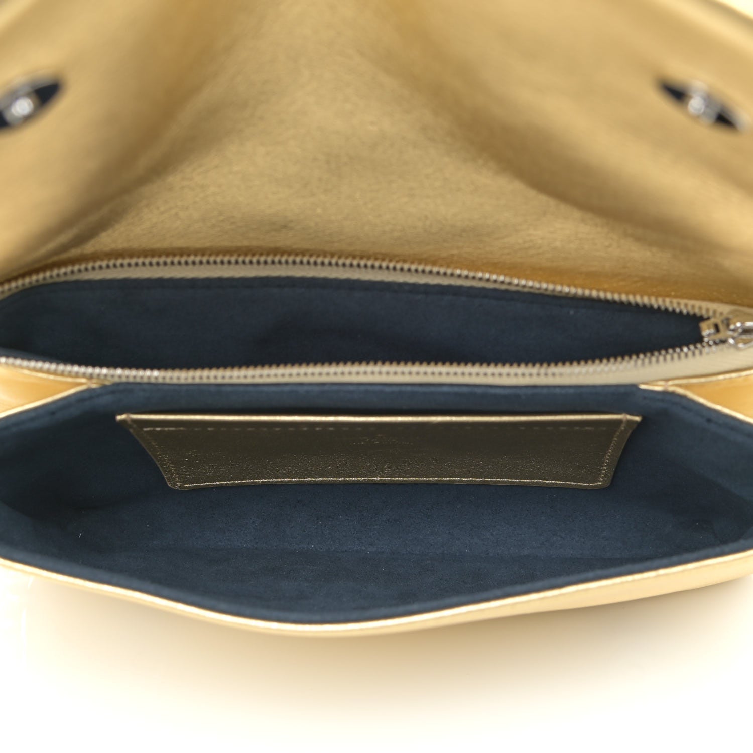 Louis Vuitton Metallic Lambskin Embossed Monogram Pochette Coussin Gold 7 of 9