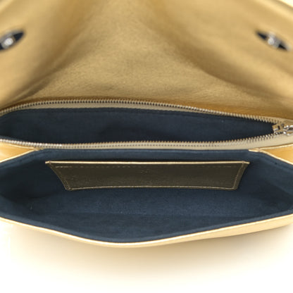 Louis Vuitton Metallic Lambskin Embossed Monogram Pochette Coussin Gold 7 of 9