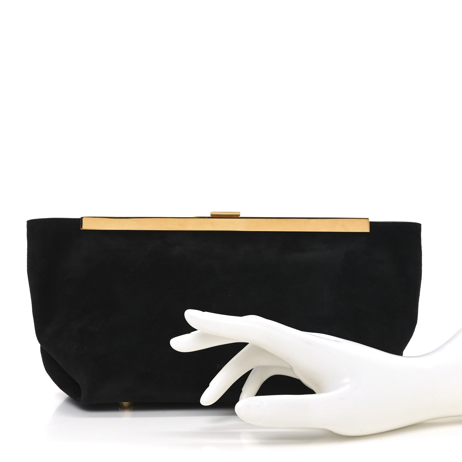 Khaite Suede Aimme Envelope Clutch Black 2 of 8
