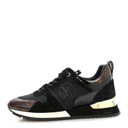 Louis Vuitton Suede Monogram Run Away Sneakers 40 Black 1 of 8